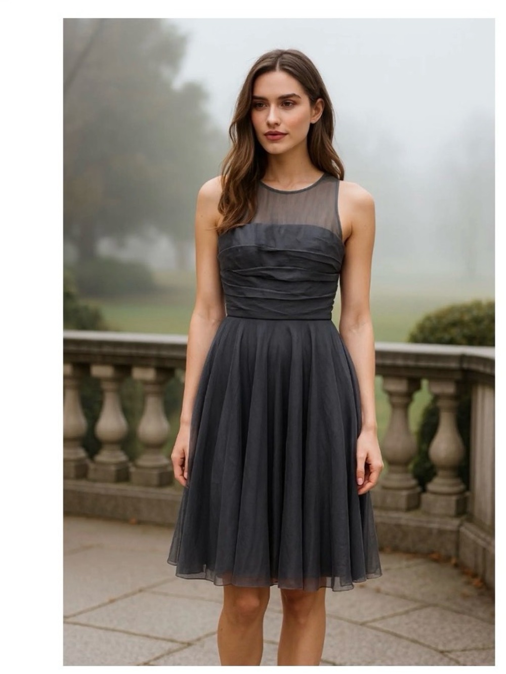 Alice + Olivia Women’s Gray Sleeveless Dress‎ Taffeta Size M